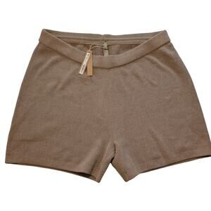 NWT Skims Cozy Light Shorts Desert Boucle Teddy Fabric Tan Size 3X